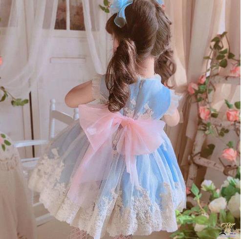 韩国女童连衣裙 儿童服装 巴拉巴拉女童公主裙夏季短袖套装
